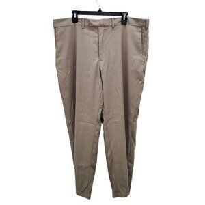 Kenneth Cole Reaction Men's Big & Tall Beige Flat Front‎ Dress Pants Size 40x30